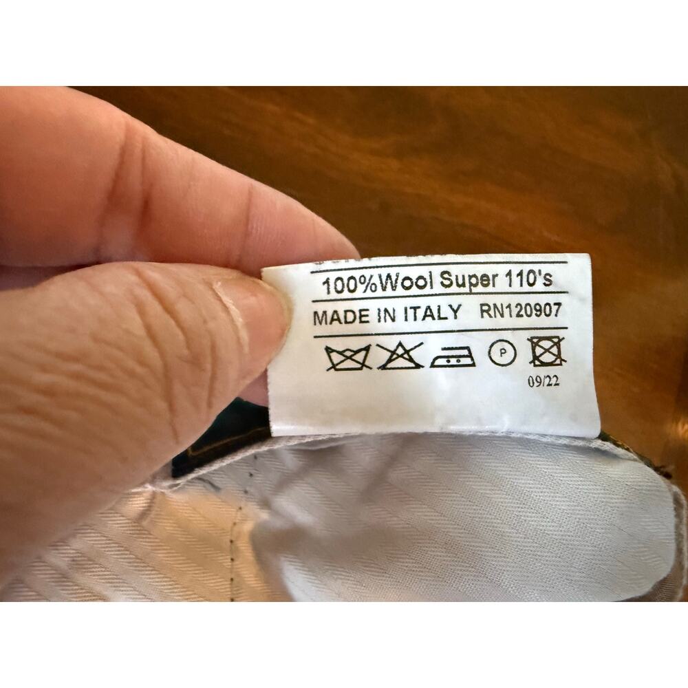 Santorelli Men Wool Trousers Dress Pants Size 40 Blue Business Office Work Italy - Picture 6 of 11